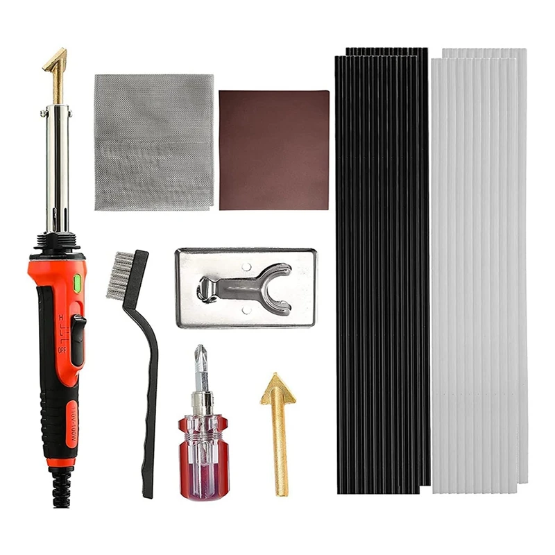 

100W Plastic Welding Kit, 2 In 1 Plastic Welding Kit,For Surface Repair, Car Bumper, Kayak, Canoe Welding Tool US Plug