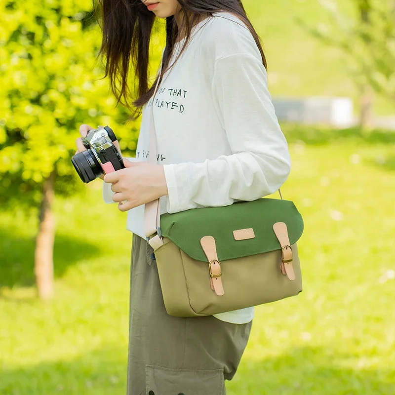 Для Fuji Canon Nikon Sony нейлоновая сумка для фотоаппарата на плечо беззеркальной