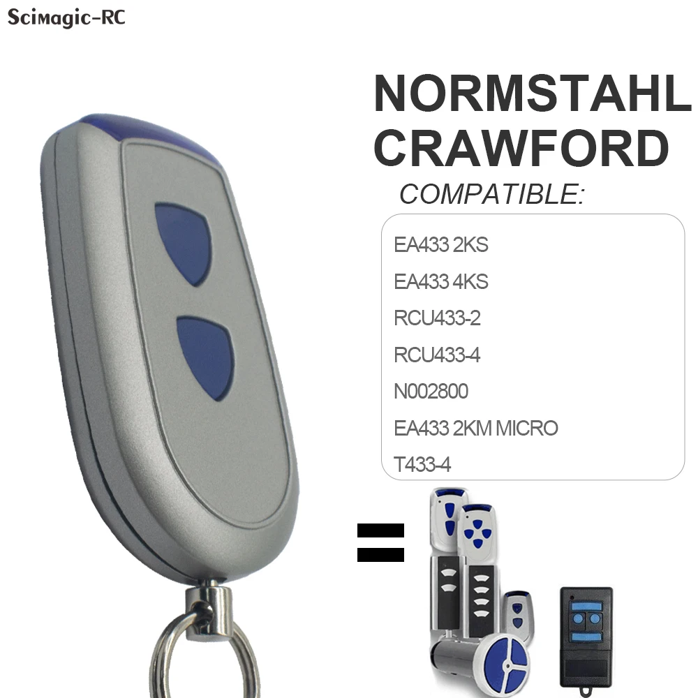 

Normstahl Crawford EA433 2KS 4KS 2KM Micro RCU433-2 RCU433-4 N002800 T433-4 Garage Door Remote Control 433.92mhz Rolling Code