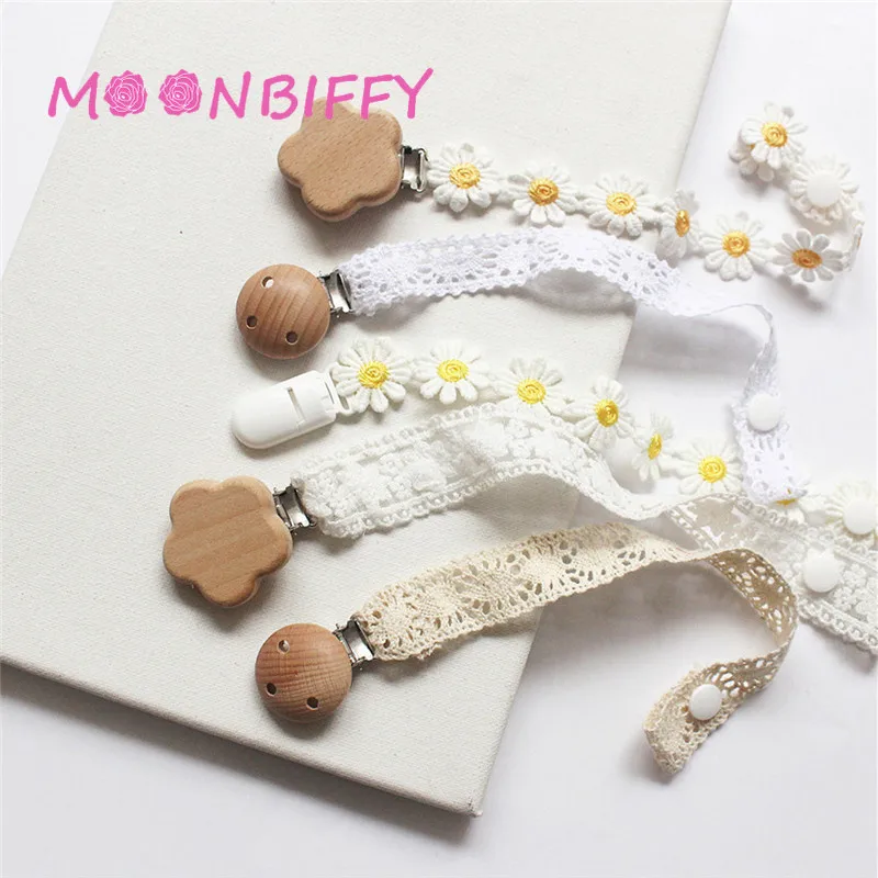 

New Simple Crochet Pacifier Clip Baby Cotton Pacifiers Chain for Newborn Teething Kids Hand Made Soother Chew Dummy Nipple Clips