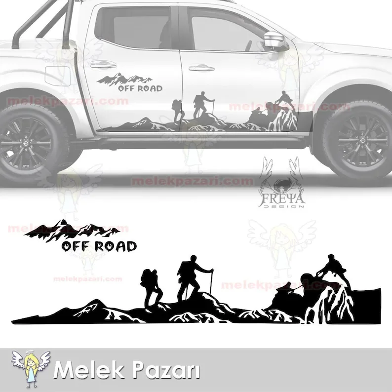 

Mountaineer Off-Road Mountain Bike Car Sticker Off-Road Decal Decorative Car Long Pull Flower Auto Parts Vinyl Wrap