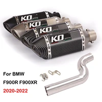 for bmw f900r f900xr 2020 2022 exhaust system exhaust pipe motorcycle middle link pipe 51mm muffler tube escape stainless steel