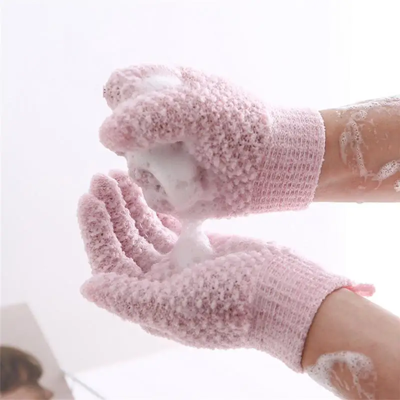 

2/4/5PCS Best Quality Shower Body Brush Easy Storage Scrub Mitts Not Easy To Fall Off Frosted Feeling Rub The Back With Gloves