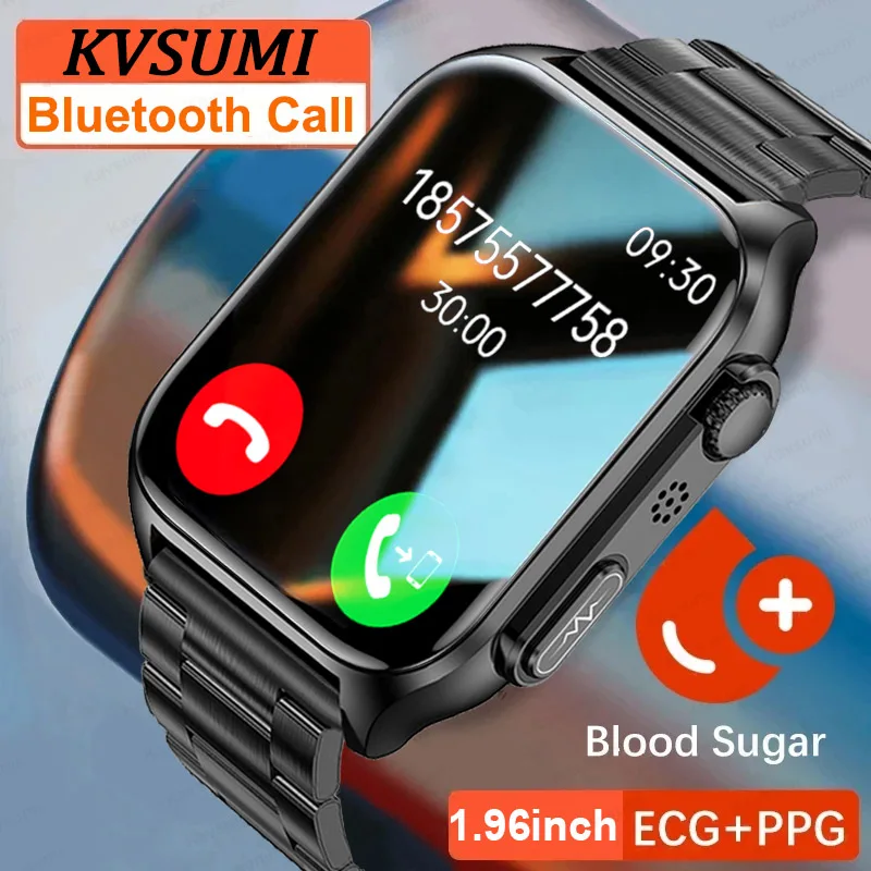 

ECG+PPG Smart Watch Men Bluetooth Call Clock Heart Rate Blood Pressure Blood Oxygen Health Blood Sugar Monitoring Smart Watches
