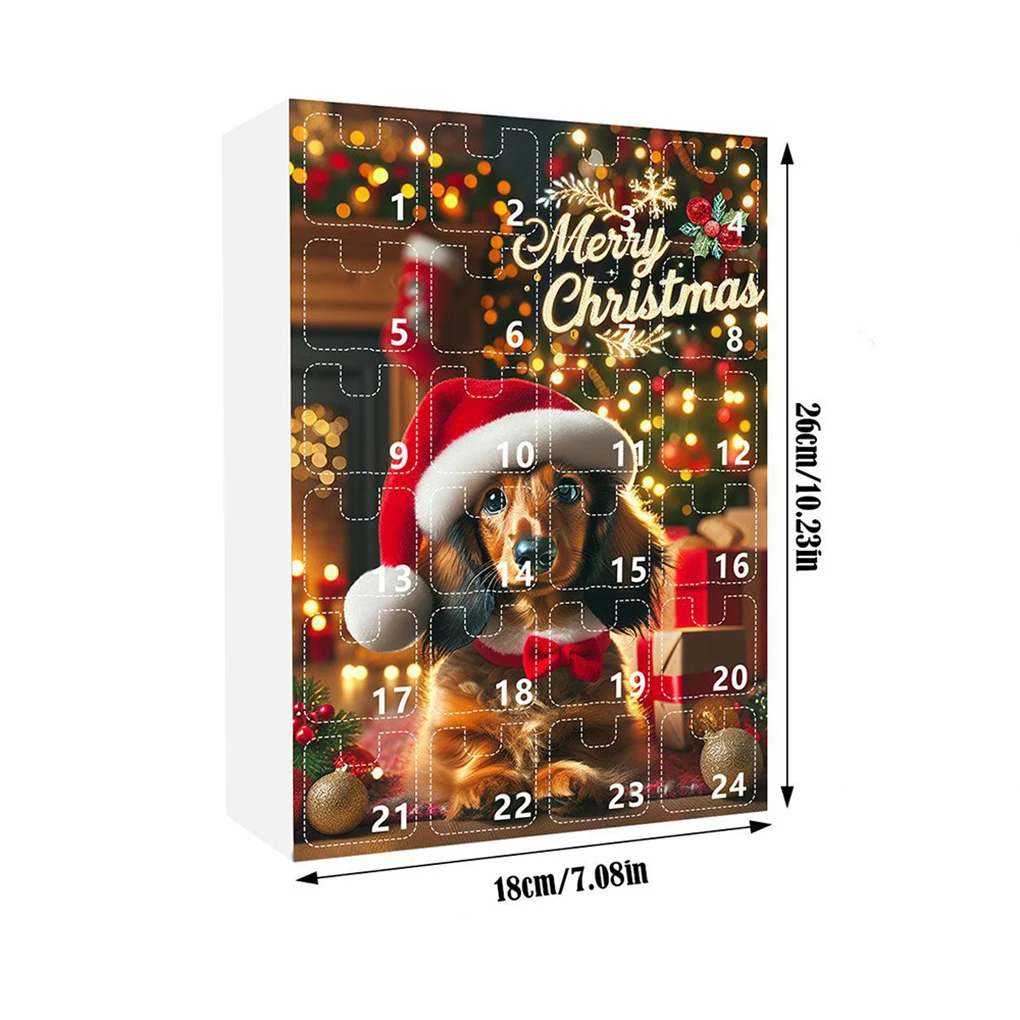 24 шт. Использование для любителей собак Рождественские таксы дня подарков