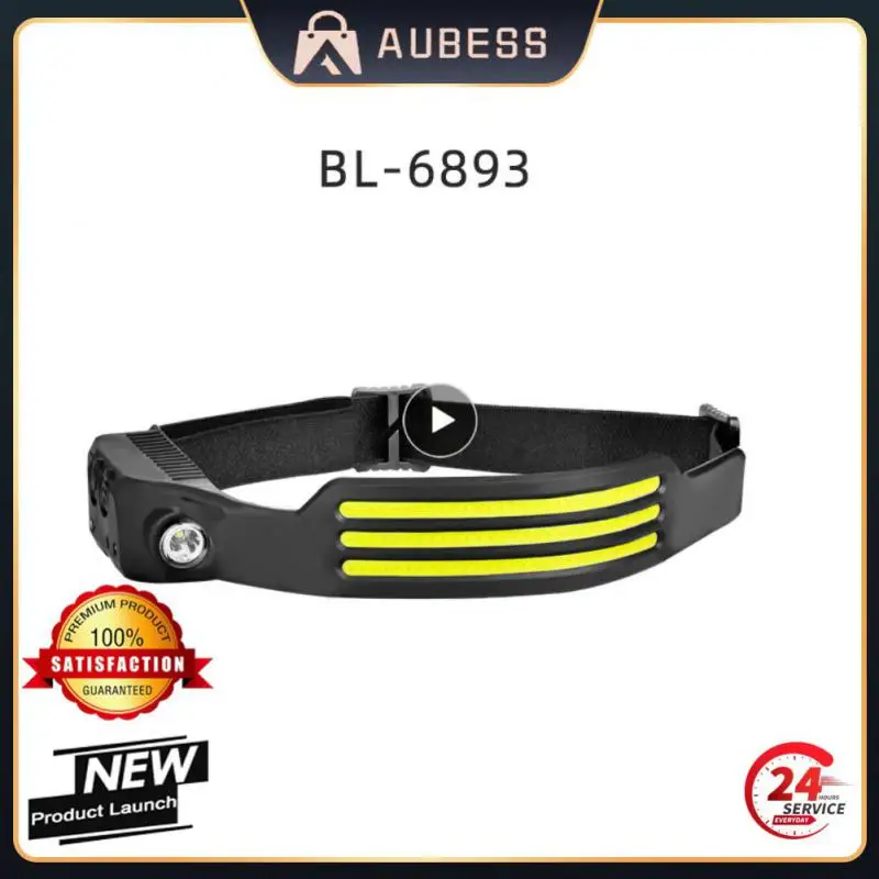 

Wave Sensing Induction LED HeadLamp COB Fishing Lamp Built-in Battery Flashlight USB Rechargeable Head Light Riding Lighting