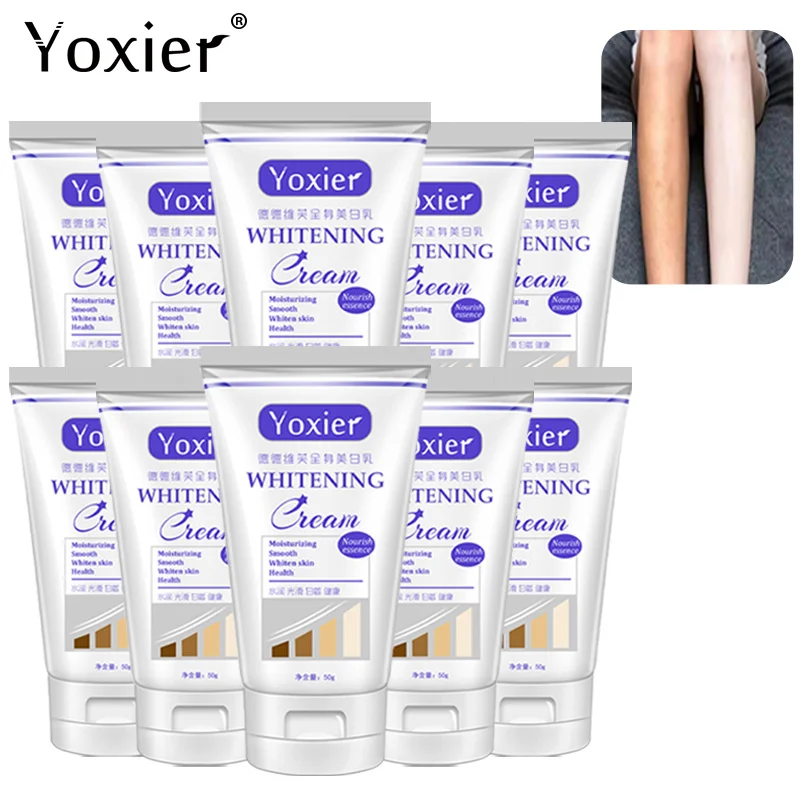 

10PCS Body Whitening Cream Moisturizing Nourishing Remove Pigmentation Brightening Private Parts Whiten Care Pearl Body Care 50g