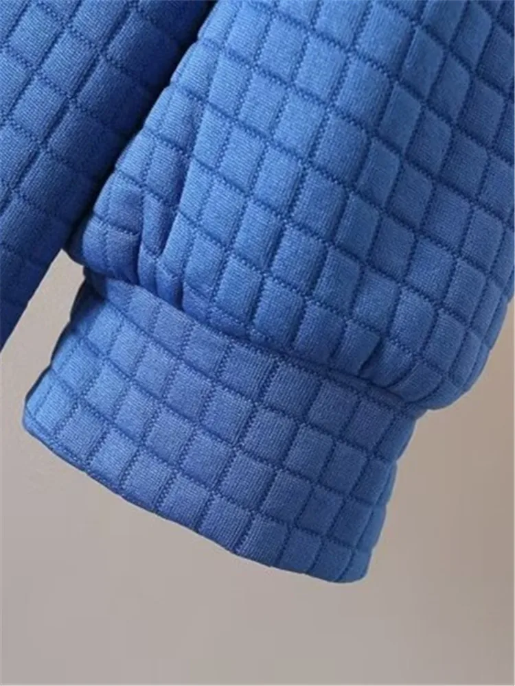 Женская осенне-зимняя Толстовка размера плюс с длинными рукавами из ткани