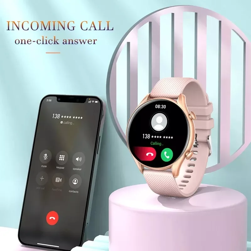 

Новинка 2022 г., новинка, 360*360 HD, экран 1,32 дюйма, женский спортивный Smartwatch с Bluetooth и функцией звонка, пульсометром, оксиметром в крови