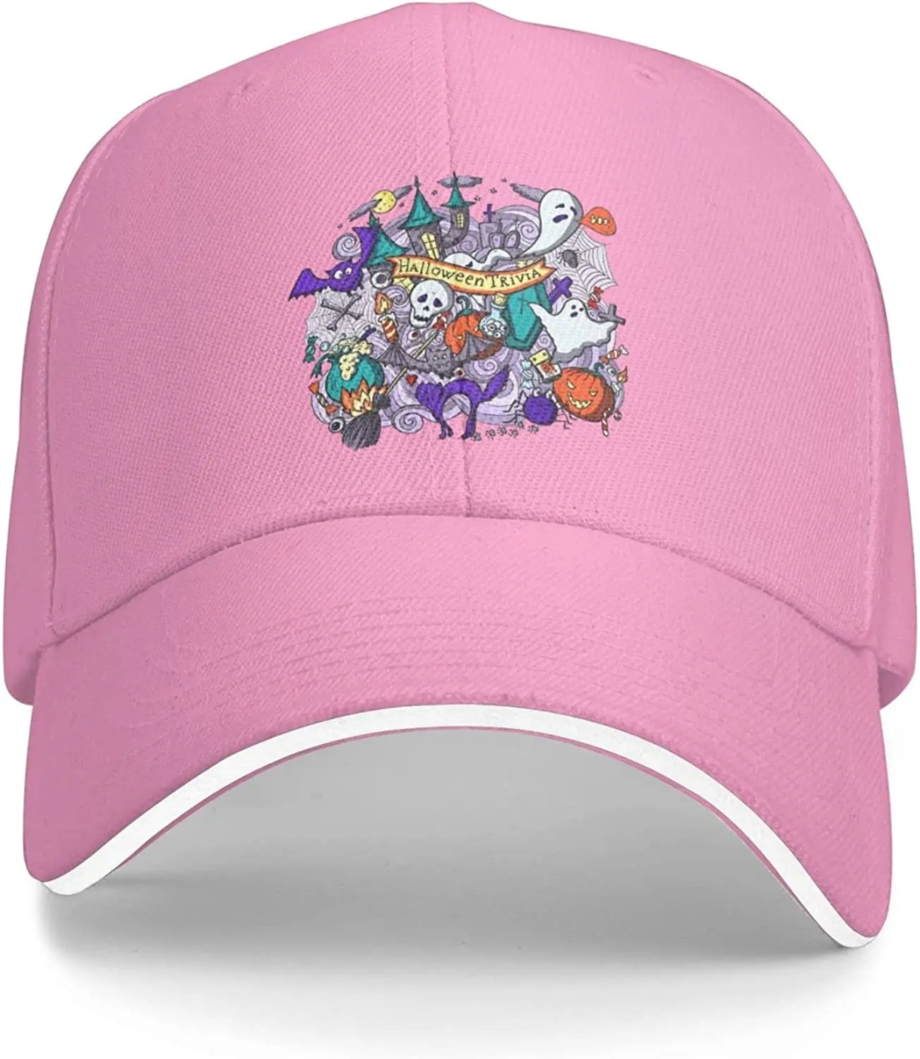 

Halloween Baseball Cap Adjustable Classic Sandwich Baseball Caps for Women Men Running Workouts and Outdoor Activities