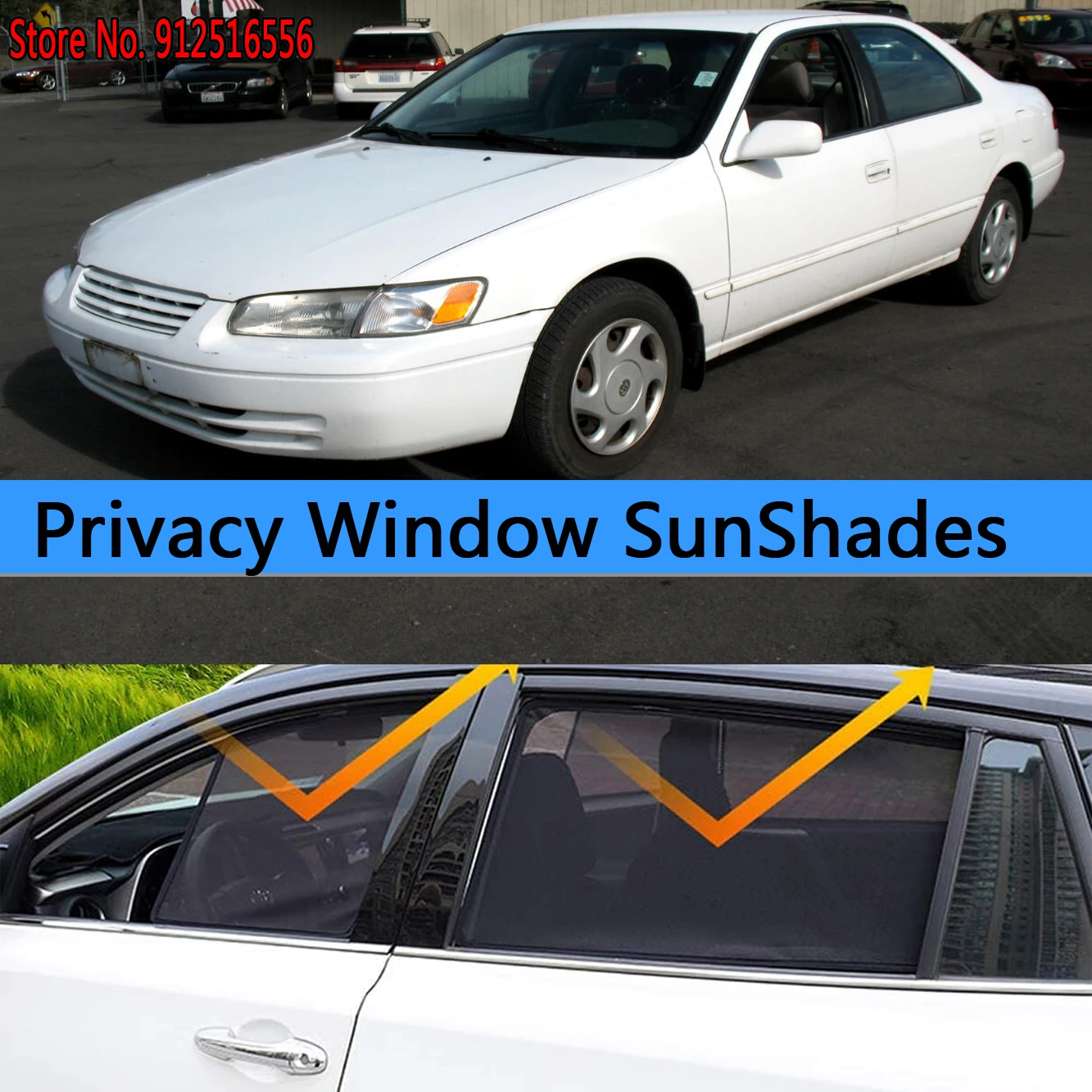 

Side Sun Shade Shading Curtain Protection Window SunShades Sunshield Accseeories for Toyota Camry 20 Xv20 1997 1999 2000 2001