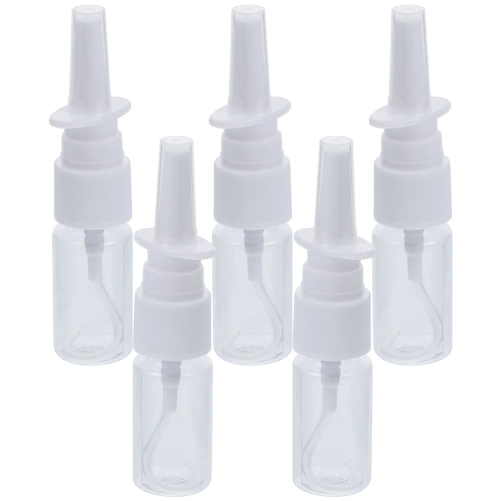 

5 10ml portable nasal sprayer bottle rhinitis refillable fine mist empty spray bottles ( transparent flat shoulder Packaging