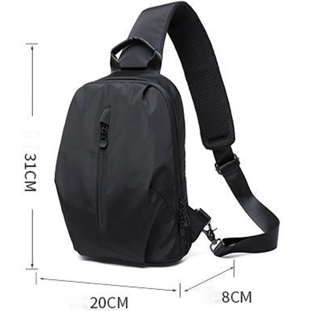 Fashion New Shoulder Waterproof Multifunction Crossbody Chest Men Bag Male Pack Zipper Anti-theft Handbag Messenger