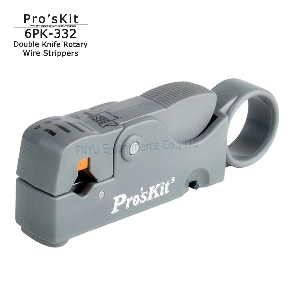 

Многофункциональный инструмент для зачистки проводов 6PK-332 Pro'sKit, кабельные резаки с регулируемым расстоянием, кусачки для зачистки коаксиа...