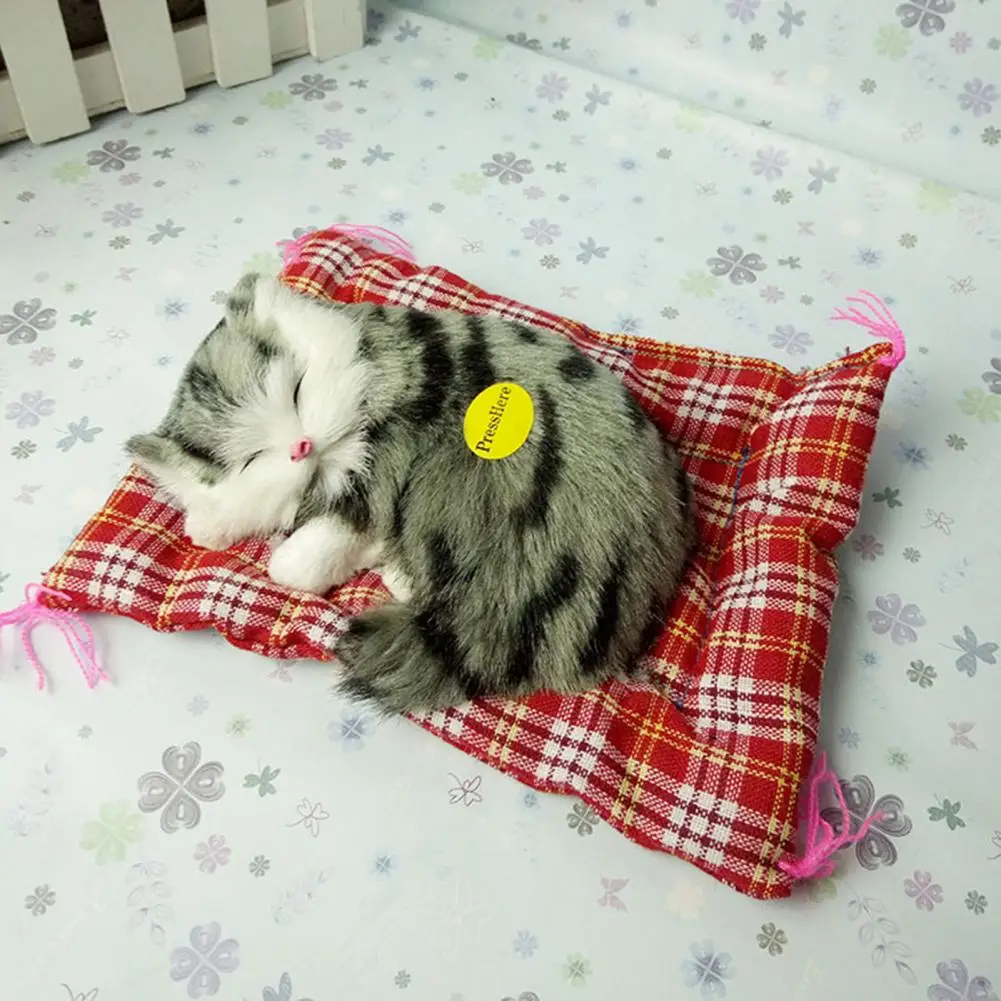 Имитация спящего кота фигурки Mew котенок мягкие плюшевые игрушки кошка кукла