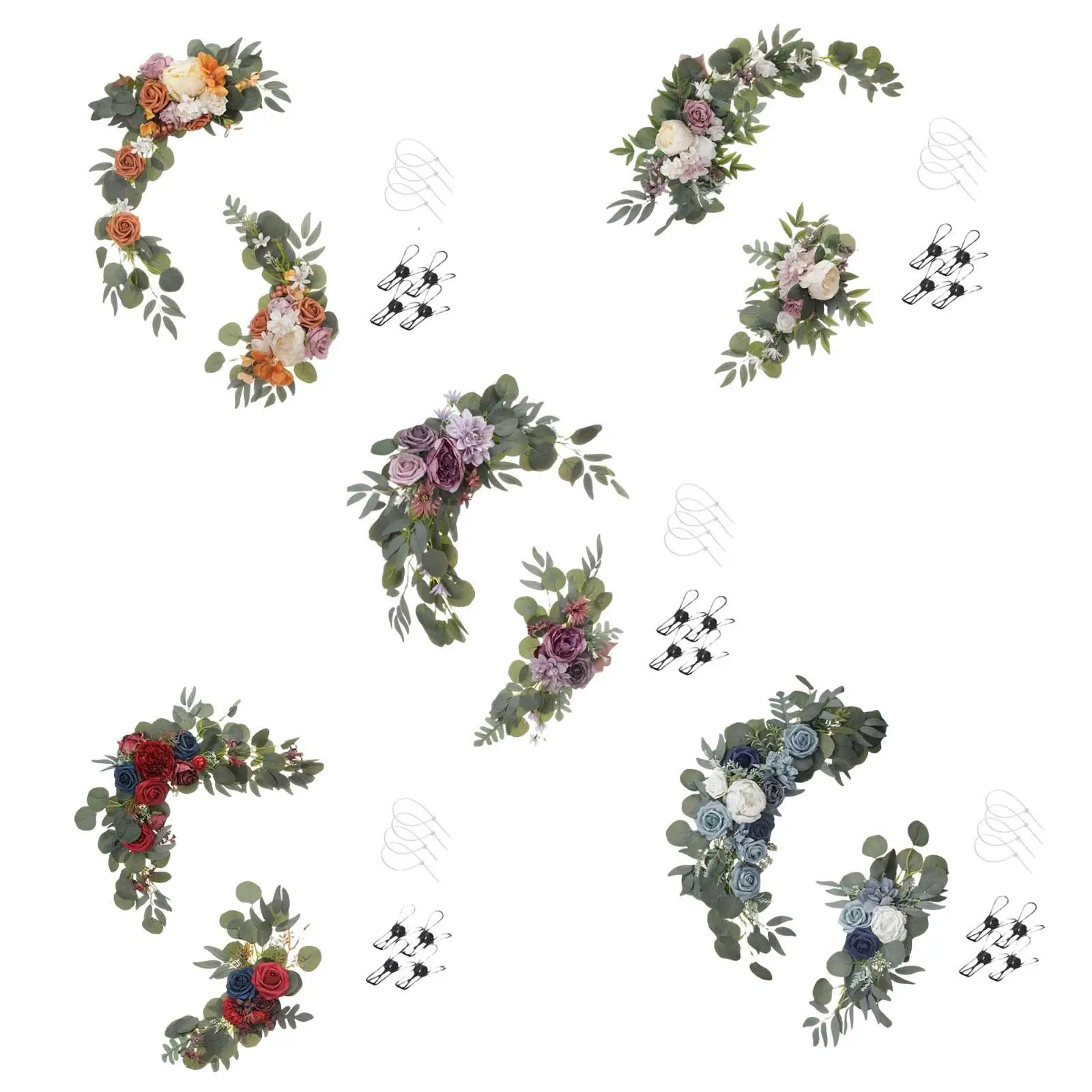 

2x Wedding Arch Flowers Simulation for Wedding Arbor Table Centerpiece