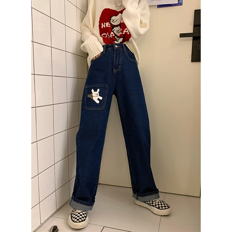 Женские джинсы с завышенной талией 2022 шикарный дизайн модная уличная одежда