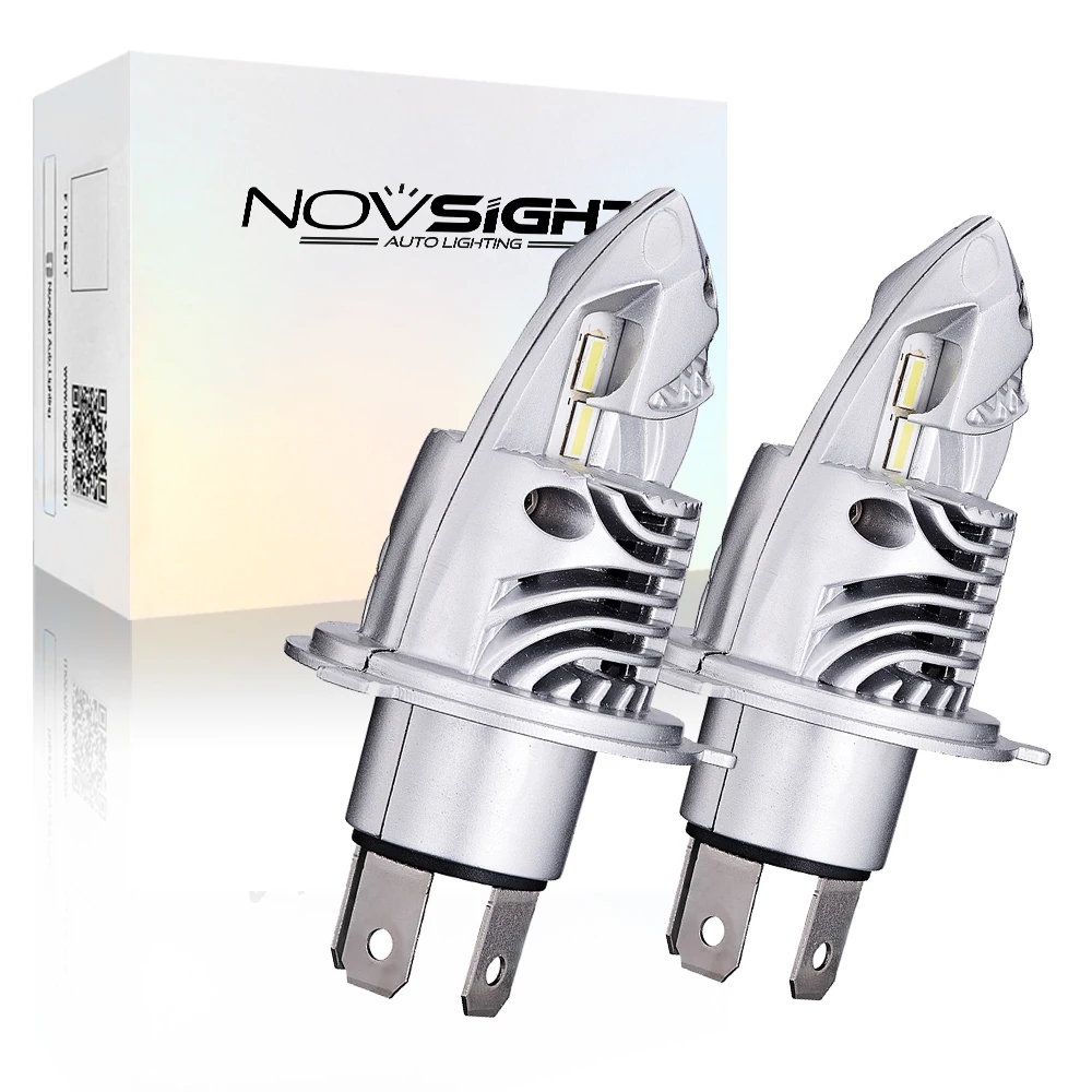 

NOVSIGHT светодиодный H4 Автомобильные фары 9003 HB2 Hi/Lo автомобильные лампы для фар Мини автомобильные 1:1 дизайн 70 Вт 12000LM 6000K 12V Plug and Play автомобильные лампы