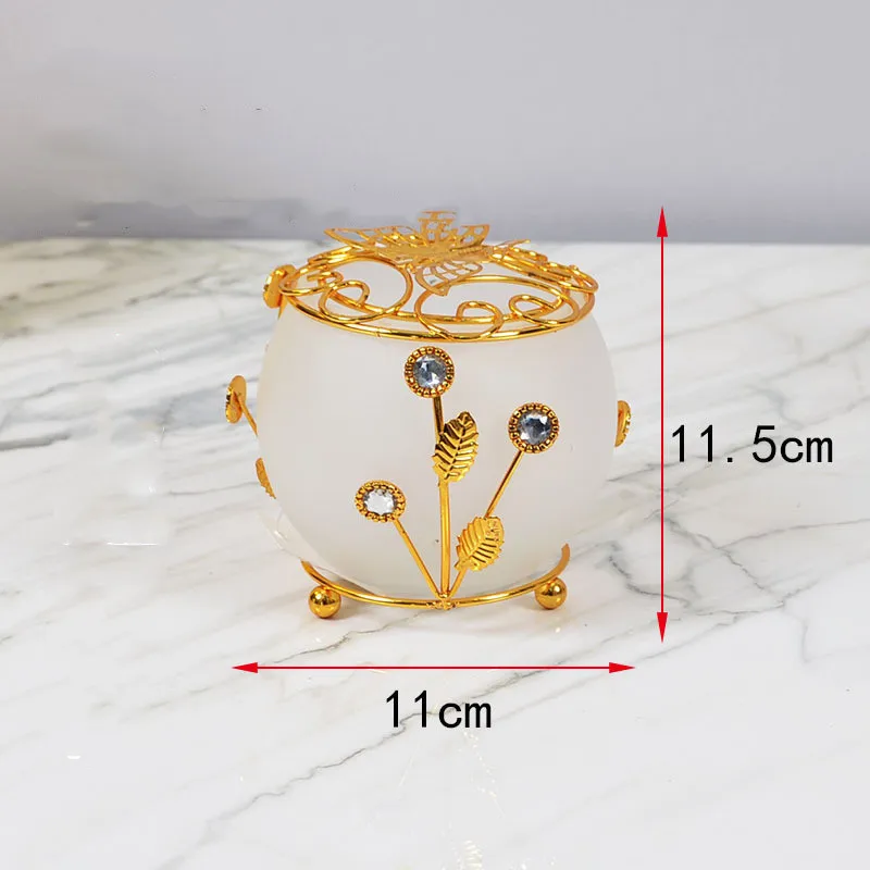 Изысканные стеклянные подсвечники металлические рамки праздничные украшения