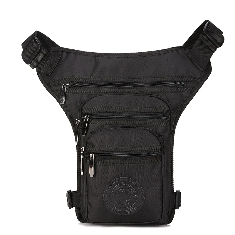 Men's  Hip Bum Motorcycle Bag Multi-Function Tactics Fanny Pack Tear Resistant Waterproof Casual Chest Bag for Motorbike Riding