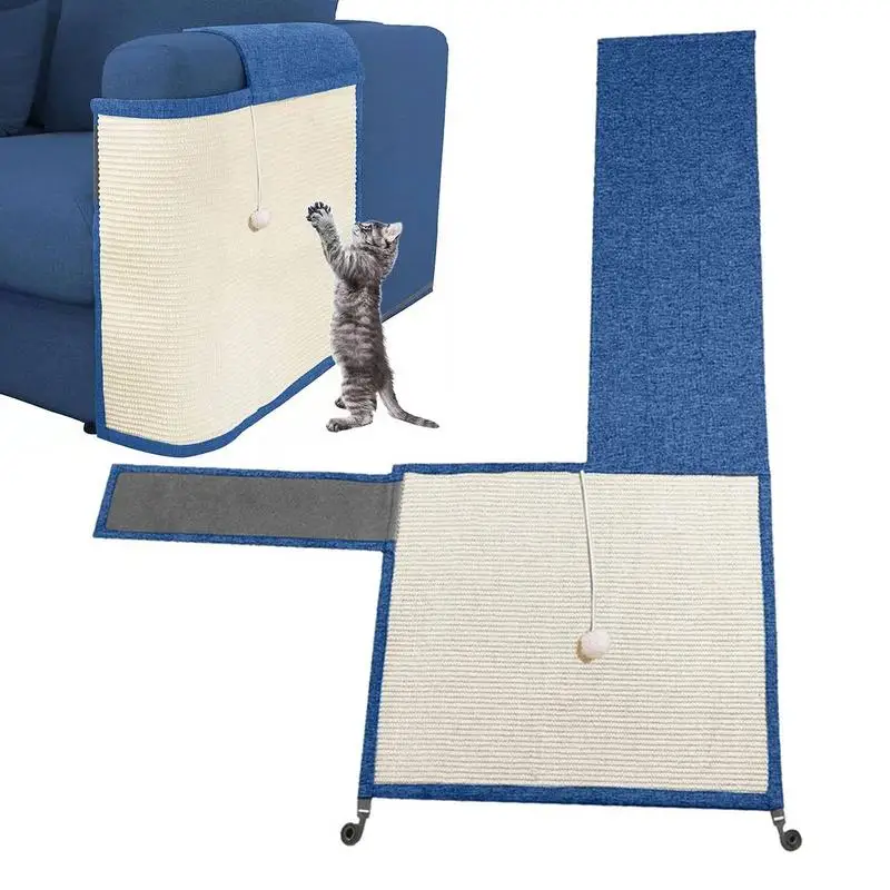 

Cat Scratch Protector Sisal Couch Protector With A Playing Ball For Cats Durable Anti Scratch Carpet For Couch Sofa Chair
