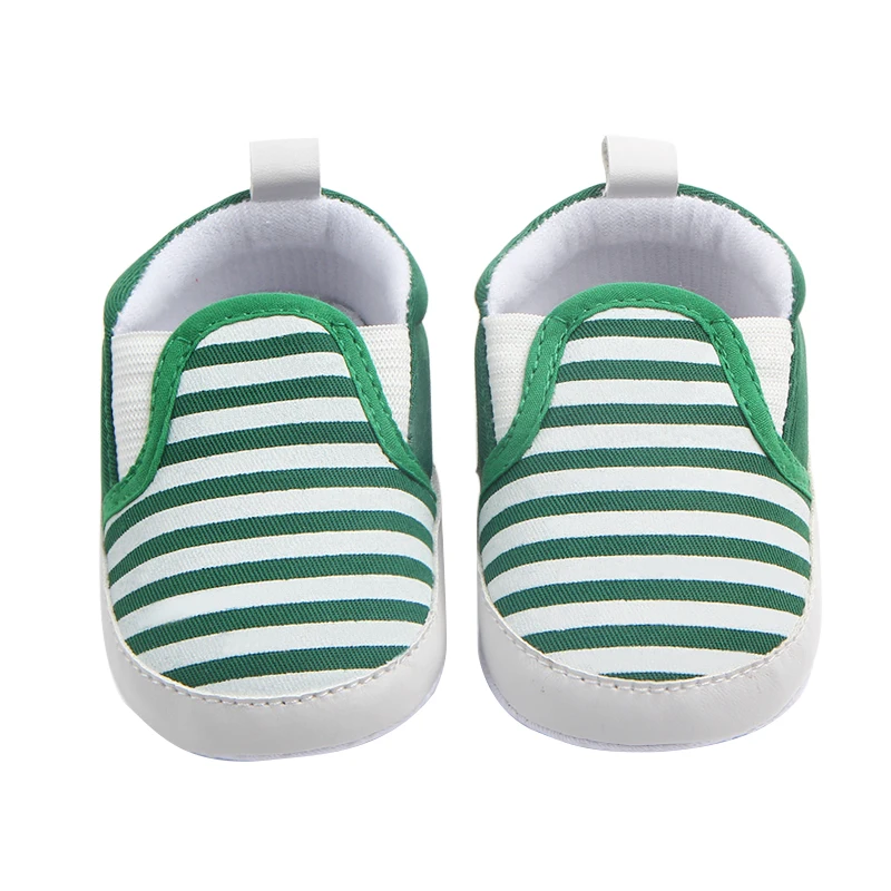

Infant Baby Flat Shoes, Stripe Print Non-Slip Slippers Soft Sole Adorable Baby Booties Babies First Walking Shoes