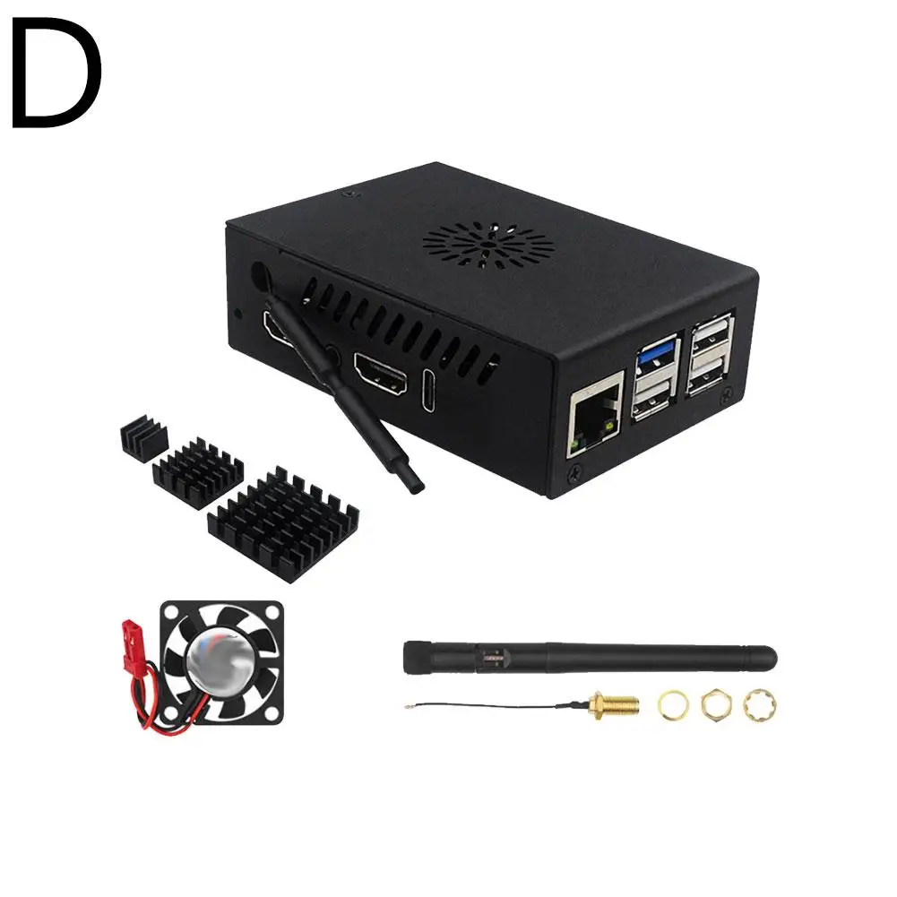Оранжевый Pi 5 Pro Металлический охлаждающий вентилятор Дополнительная антенна