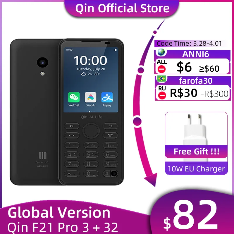 

Фонарь Qin F21 Pro, 3 ГБ, 32/64 ГБ, 2,8 дюйма, IPS, 480*640P, задняя камера 5 Мп, 2120 мАч