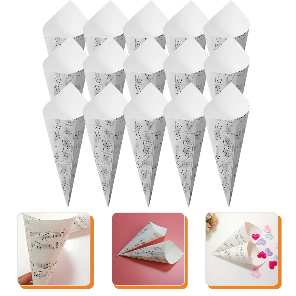 

Paper Cones Flower Bouquet Floral Conepackaging Wedding Gift Wrapping Roll Package Packing Wraps Snack Decorative Toss Boxes