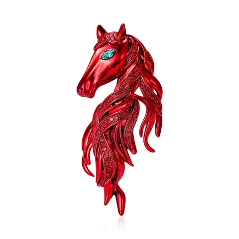 Beaut&Berry эмалированные броши с головой лошади