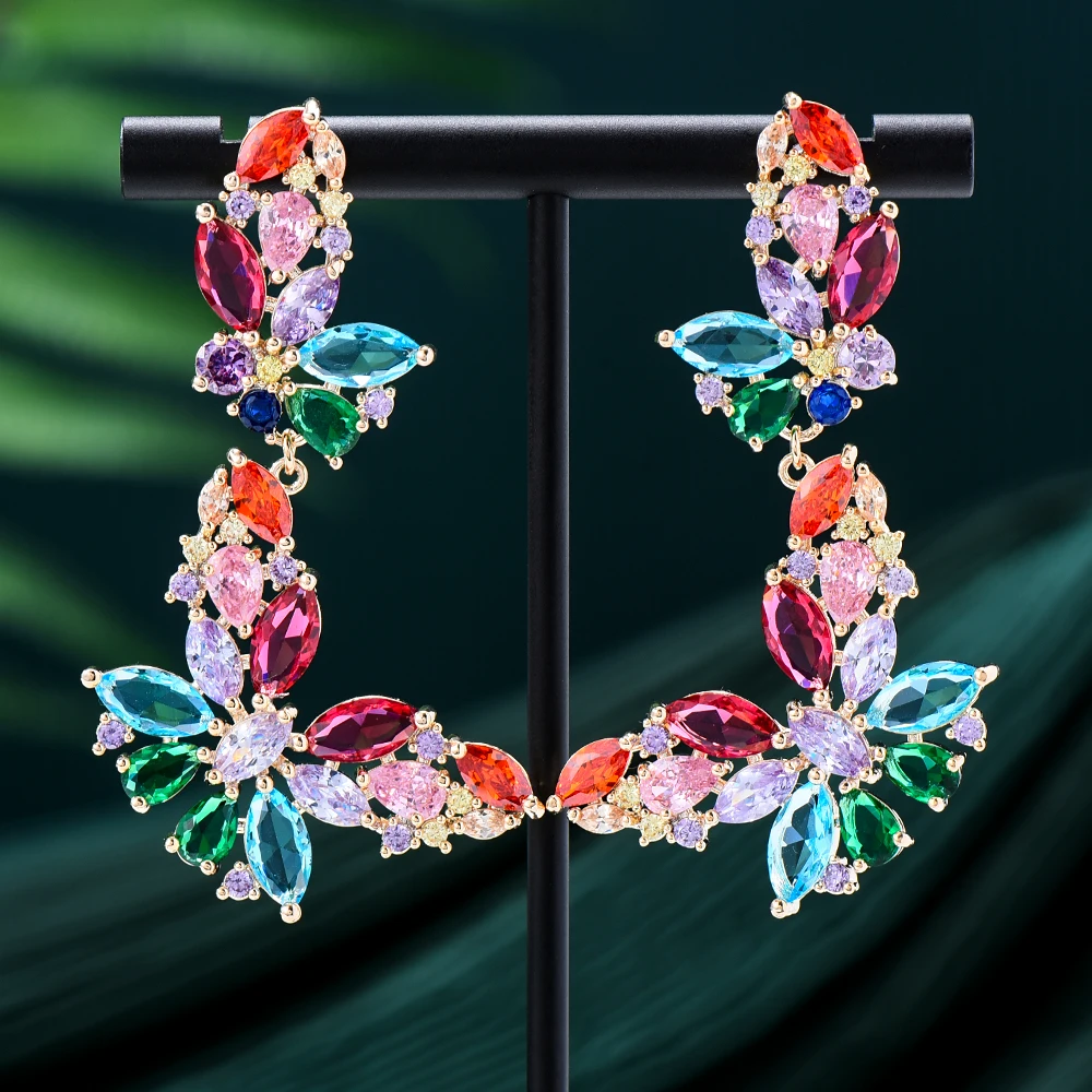 GODKI Роскошные Длинные серьги с кисточками и бантиками для женщин Свадебная