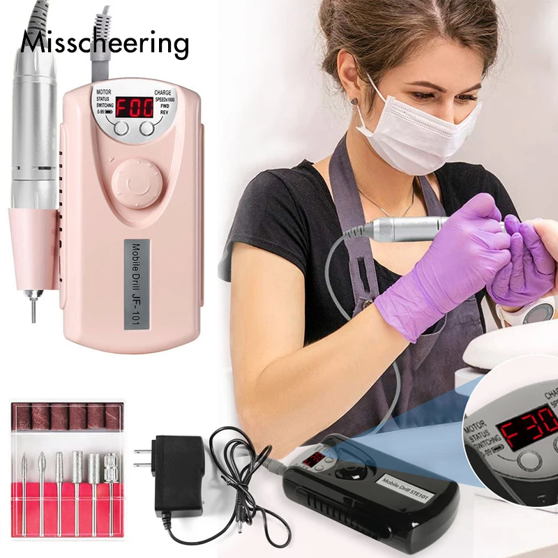 

Electric Nail Drill Machine 30000 RPM Portable Available For 10 Hours Manicure Drill Nail Polisher Grinding Device Nail Tool