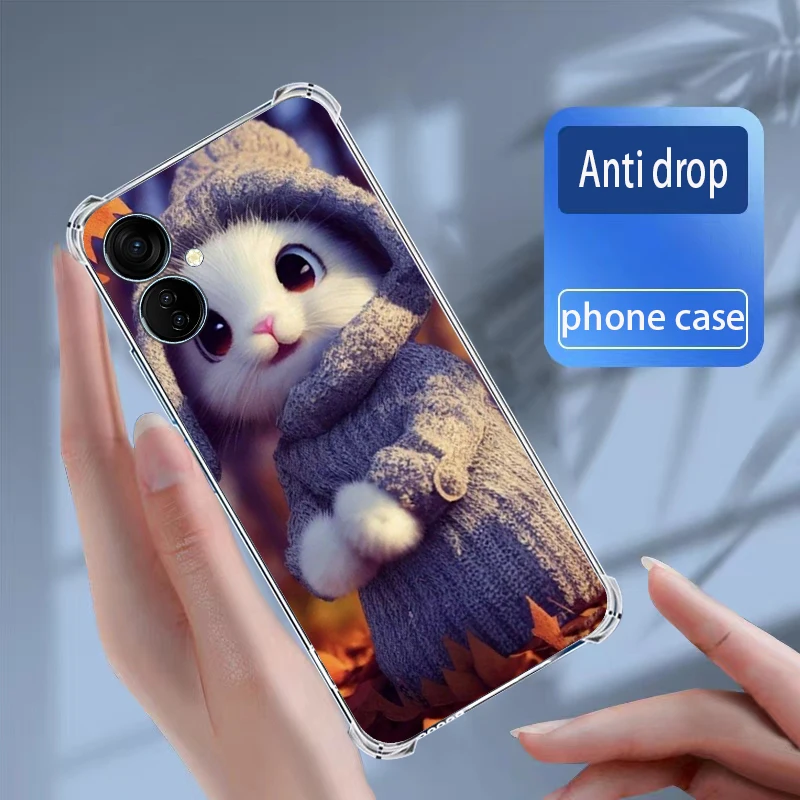 Чехлы Tecno Spark 9T/Spark 9 Pro мягкий силиконовый прозрачный чехол для телефона из ТПУ