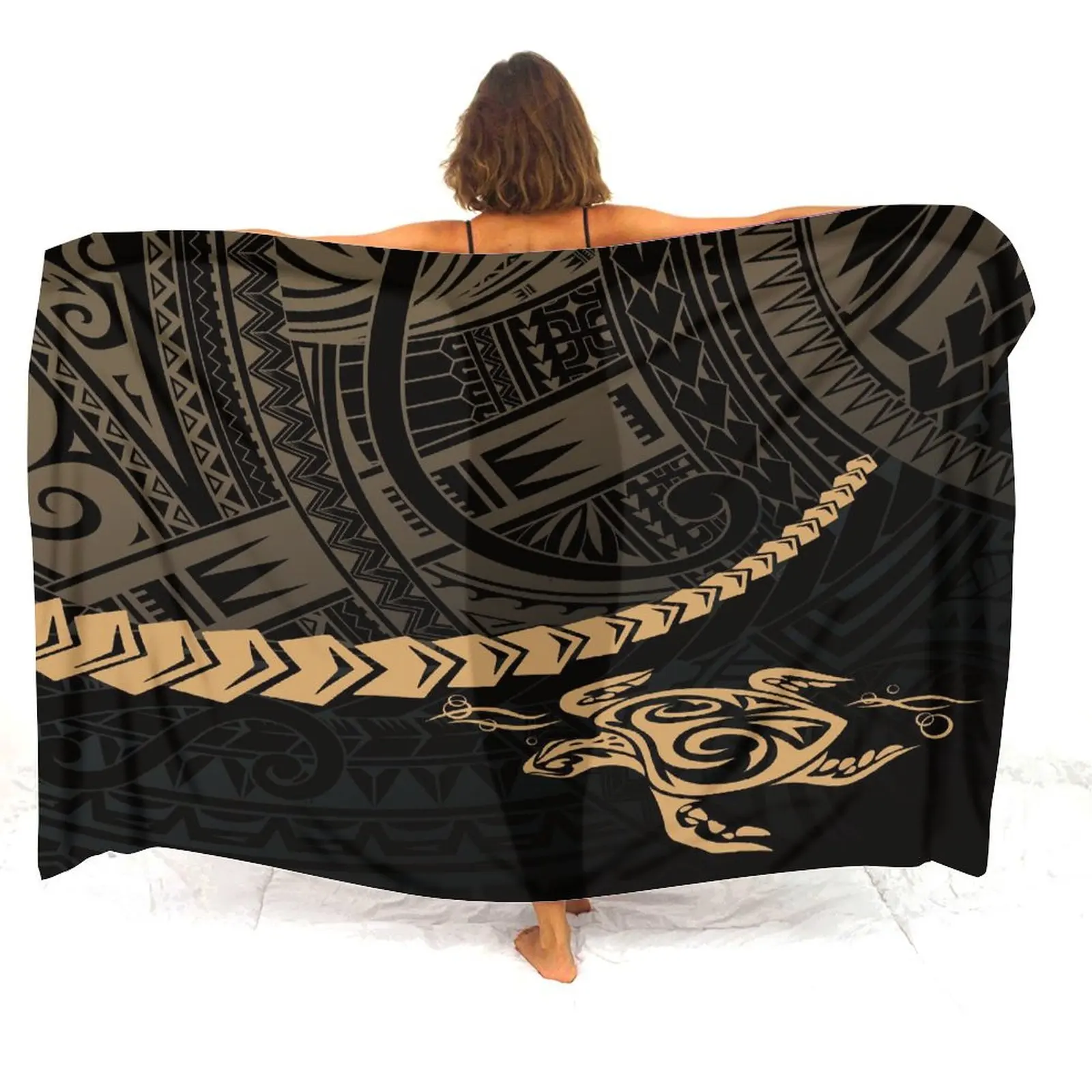 Женский саронг из Полинезии Самоанская Женская шаль для бассейна ветрозащитное