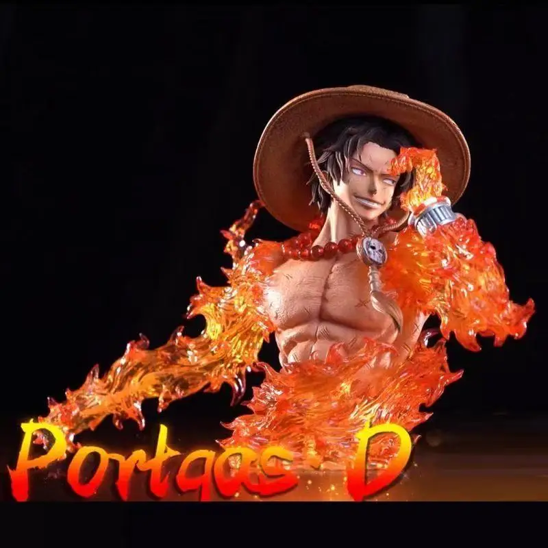 Фото Фигурка аниме-персонажа Портгас Д. Эйс из One Piece, 13 см/5,12 дюйма, со светодиодной подсветкой, коллекционная модель из ПВХ, игрушка, подарок №1