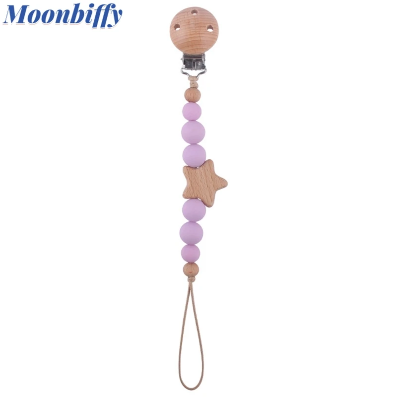 

Pacifier Silicone Soothie Teether Toy Baby Chew Bead Relieve Stress Teeth Massage Motor Sensory Development Baby Pacifier Holder