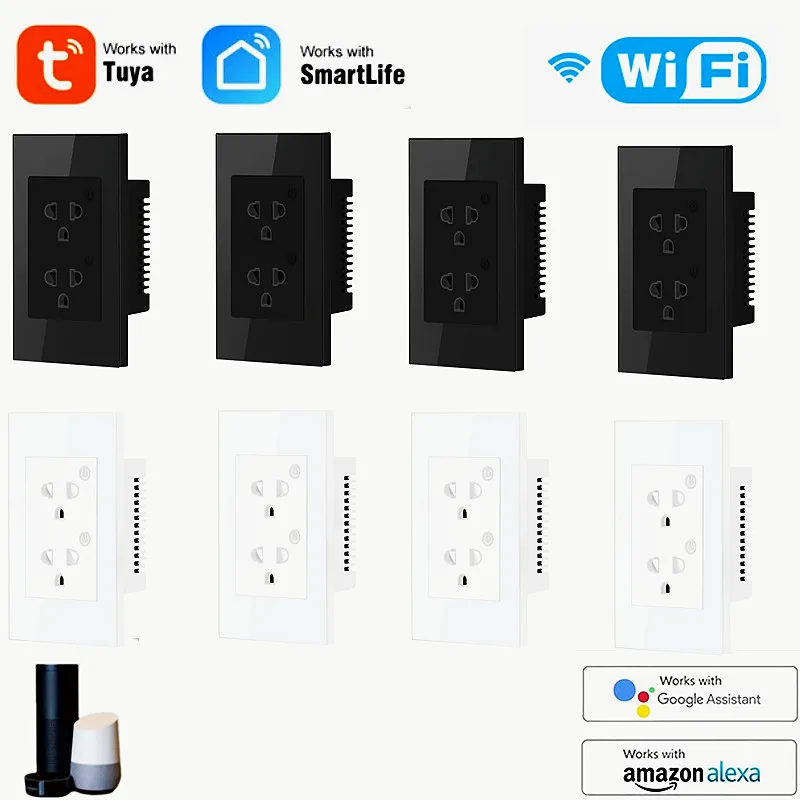 

1/4 шт., умные электрические розетки с Wi-Fi