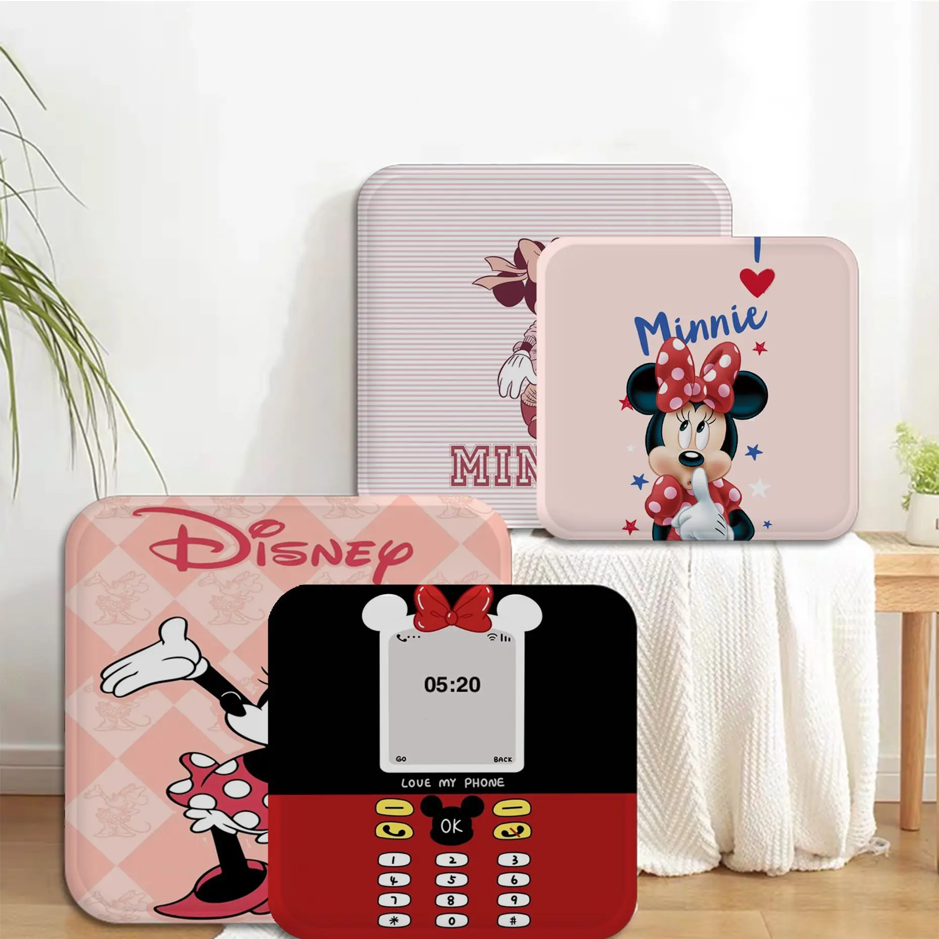 

Disney Mickey Minnie Mouse Four Seasons Dining Chair Cushion Circular Decoration Seat For Office Desk Sofa Decor Tatami