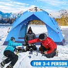 Туристическая палатка, на 3-4 человек, водонепроницаемая, автоматическая, быстрая укрытие, Для Путешествий, Походов