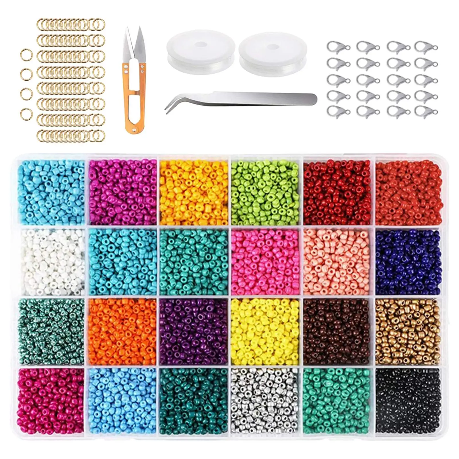 

Glass Beads Assorted Small Beads for Jewelry Making Bracelets