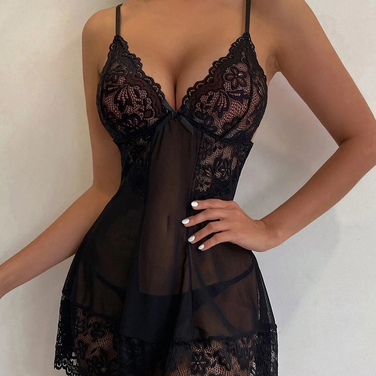 Сексуальная одежда для сна Teddies ночное платье женское нижнее белье с глубоким