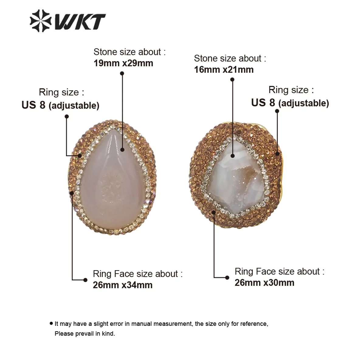 Женское кольцо из латуни с золотым покрытием