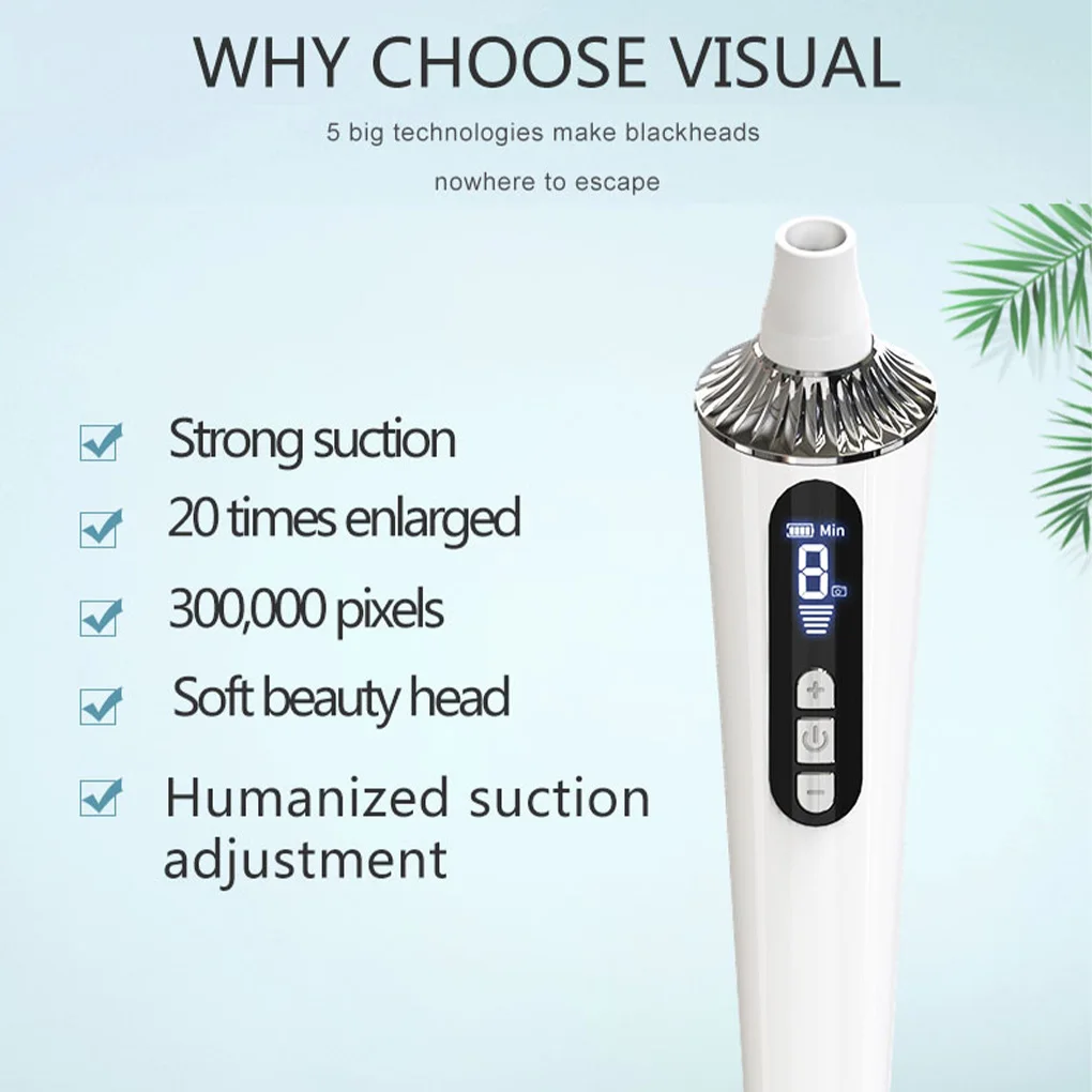 

Blackhead Vacuum Remover Handheld Pimple Pore Removal Cleaning Extractor Adults Beauty Makeup Household Travel Tool