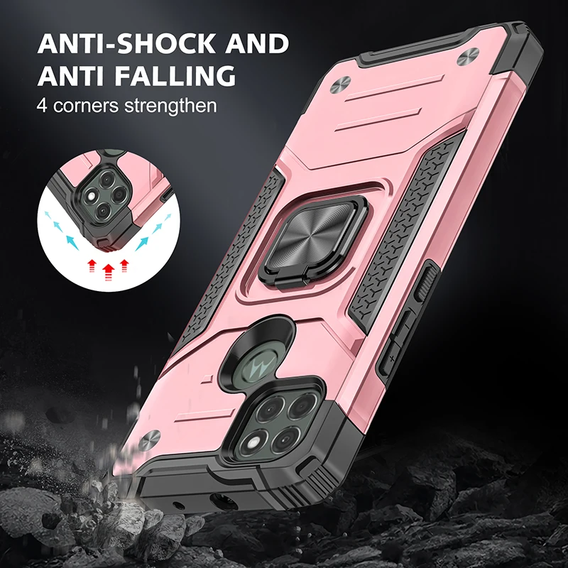 shockproof armor phone case for motorola g7 g8 g9 car holder with ring protection cover for moto g stylus g power g play g fast free global shipping