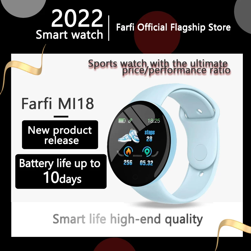 

Смарт-часы farfi mi18 с сенсорным управлением и Пульсометром магнитная зарядка часы водонепроницаемые умные часы дети детские смарт часы часы д...