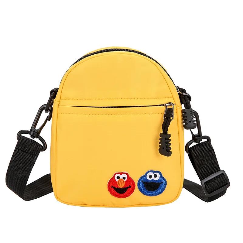 

New Fashion Handbag Sesame Street Cartoon Shoulder Bag Student Jumping Small Canvas Bag Women Nylon Crossbody Bag