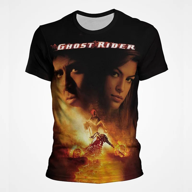 

Ghost Rider 3D Print Clothing 2022 Summer Short Sleeve Men Women Children Horror T-shirt Casual Fashion Harajuku T shirt Tops