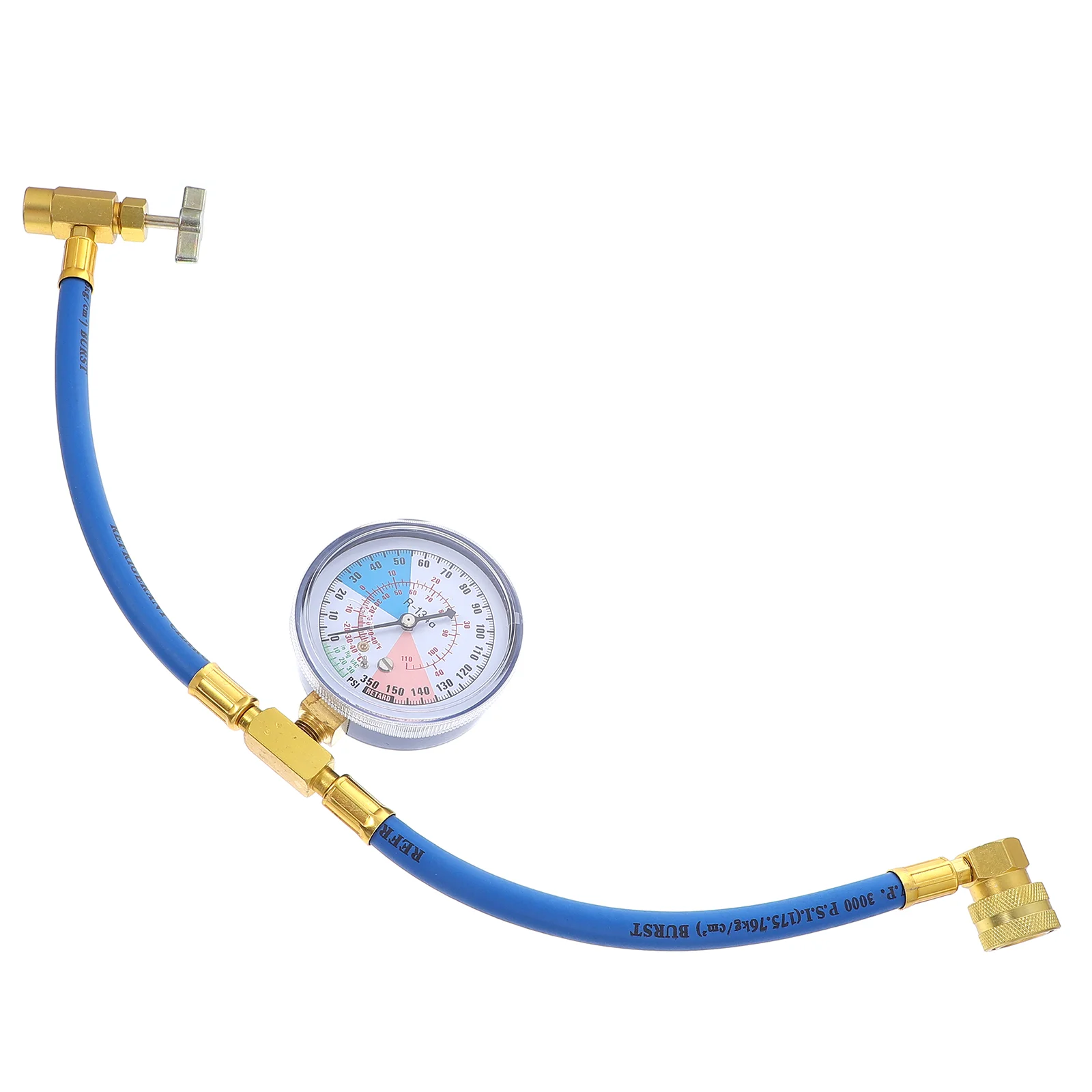 

Refrigerant Filling Tube with Gauge Air Condition Pressure Gauge Repair Tool