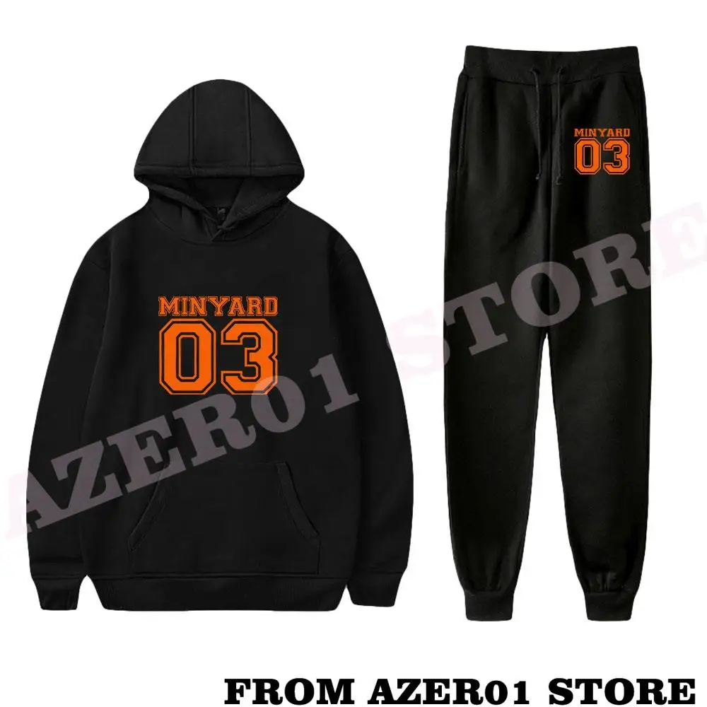 

The Foxhole Court Print Fall Suit Hoodies Hooded Sweatshirts Ankle Banded Boy Two Piece Suit Street Clothes The Hoodies+Pants