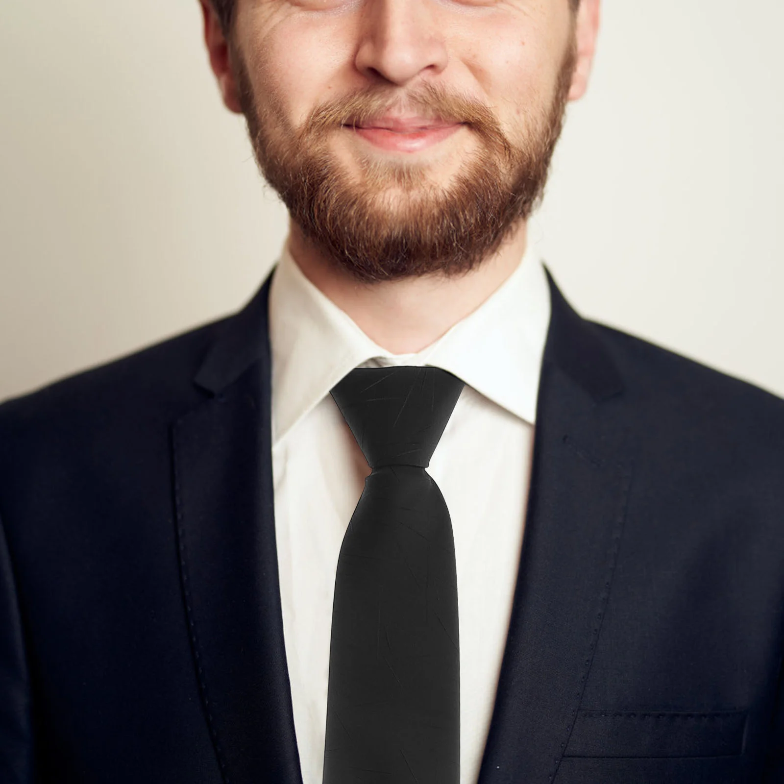 

Classic Stripe Men Necktie Comfortable Men Zipper Necktie for Festival Party